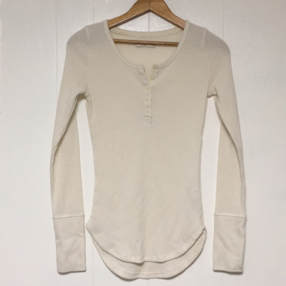 Abercrombie & Fitch thermal white long sleeve